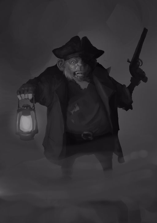 A grayscale concept drawing