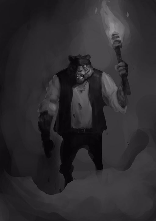 A grayscale concept drawing